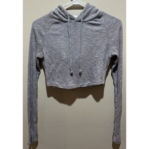 Gymshark Women's Slounge Cropped Hoodie‎ Size Small - Grey
